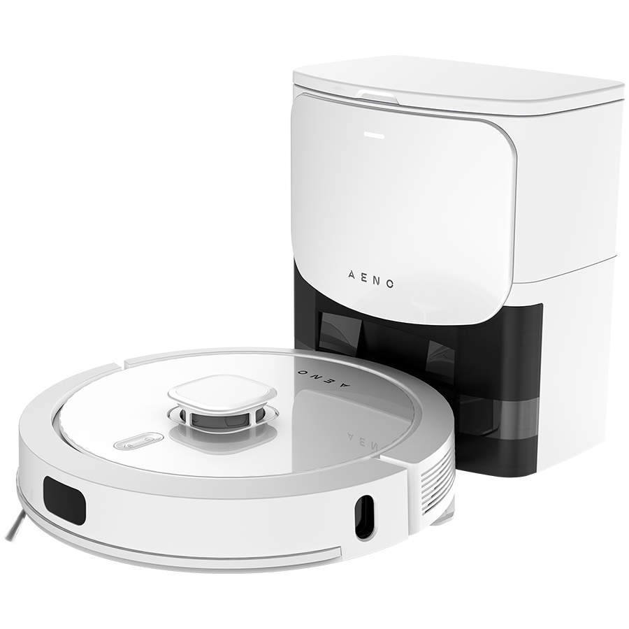 AENO RC4S Robot Vacuum, 2-in-1, HEPA Filter, Auto-Empty Tank, 4000Pa, White