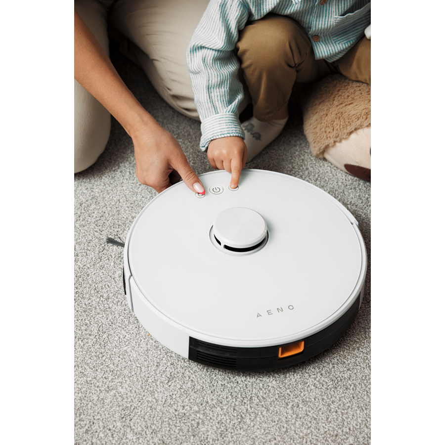 AENO RC2S Robot Vacuum, 2-in-1, Map Navigation, Turbo Mode, 2500Pa, White