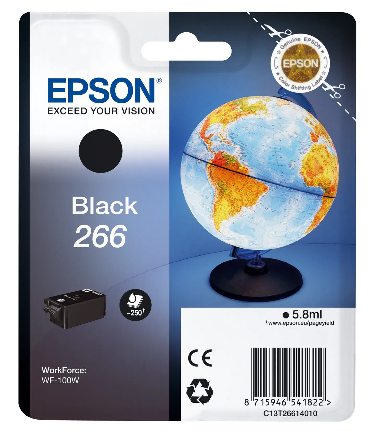 Epson 266 Globe Black Ink Cartridge (C13T26614010)
