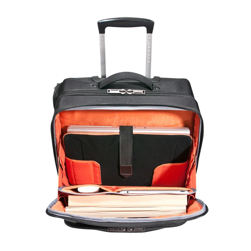 EVERKI JOURNEY TROLLEY BRIEFCASE | Fits up to 16 inch laptops | Smart clothing compartment for short travel days