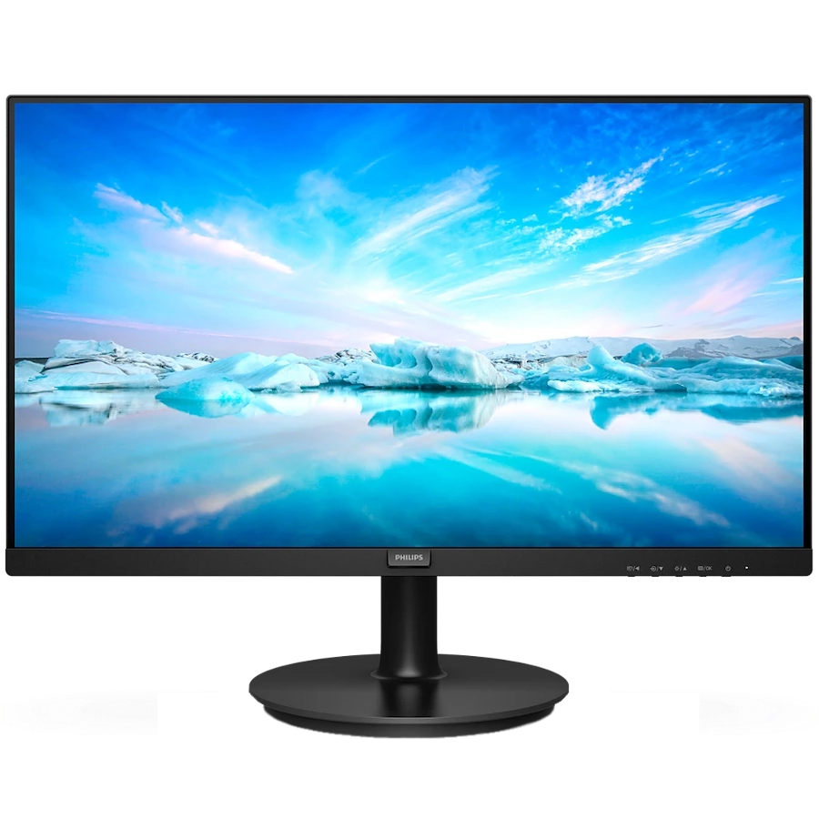 PHILIPS VALUE ANTI-GLARE 21,5" MONITOR VA RESPONSE: 4MS RESOLUTION: 1920 X 1080 (FHD) RR: 100HZ HDMI, VGA, AUDIO OUT SPEAKER: NO POWER SUPPLY: BUILT- IN TILT: YES SWIVEL: NO PIVOT: NO H ADJUST: NO VESA: YES ACCESSORIES: HDMI AND VGA CABLES WARRANTY: 3Y CA