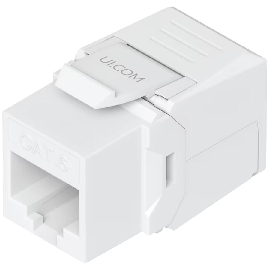 Ubiquiti UniFi  UACC-Keystone-Jack-C6 keystone for terminating a Cat6 Ethernet jack without the use of a punch-down or crimping too, (12) Keystone Jacks per pack