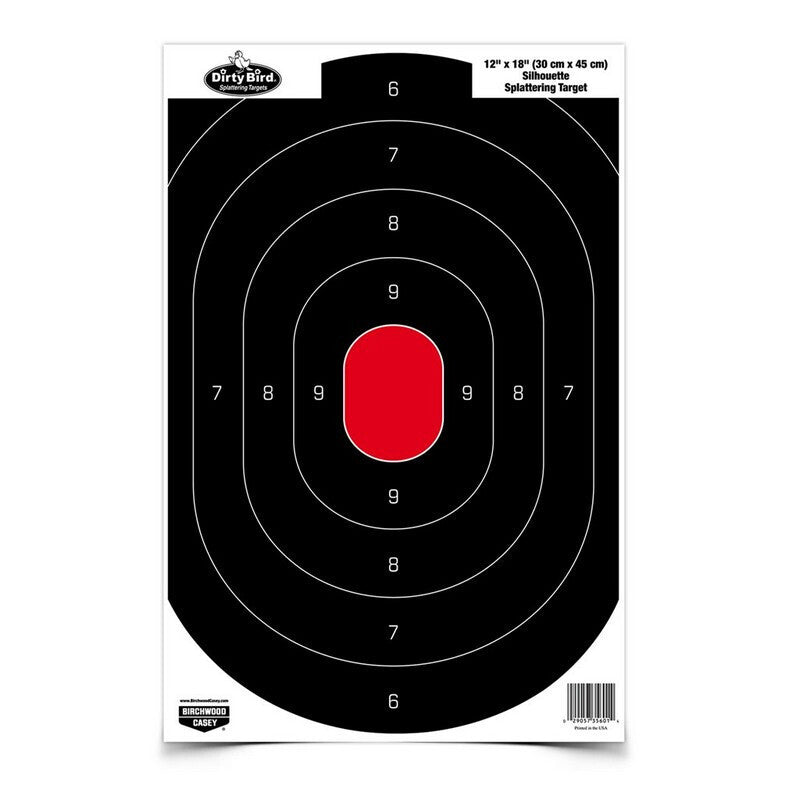Birchwood Casey BC TARGET D/BIRD SILH OVAL 12X18 (1 SHE — BC-35601