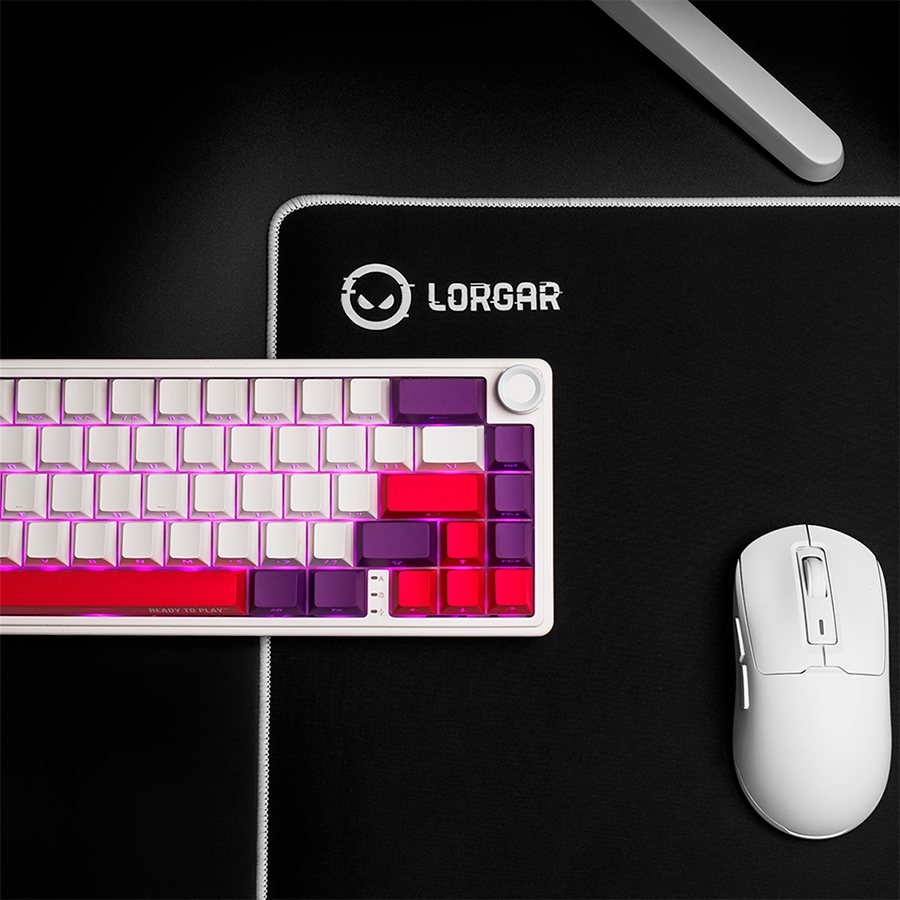 LORGAR KBP70MW, Wireless 65% Mechanical Gaming Keyboard Pro, White, EN layout