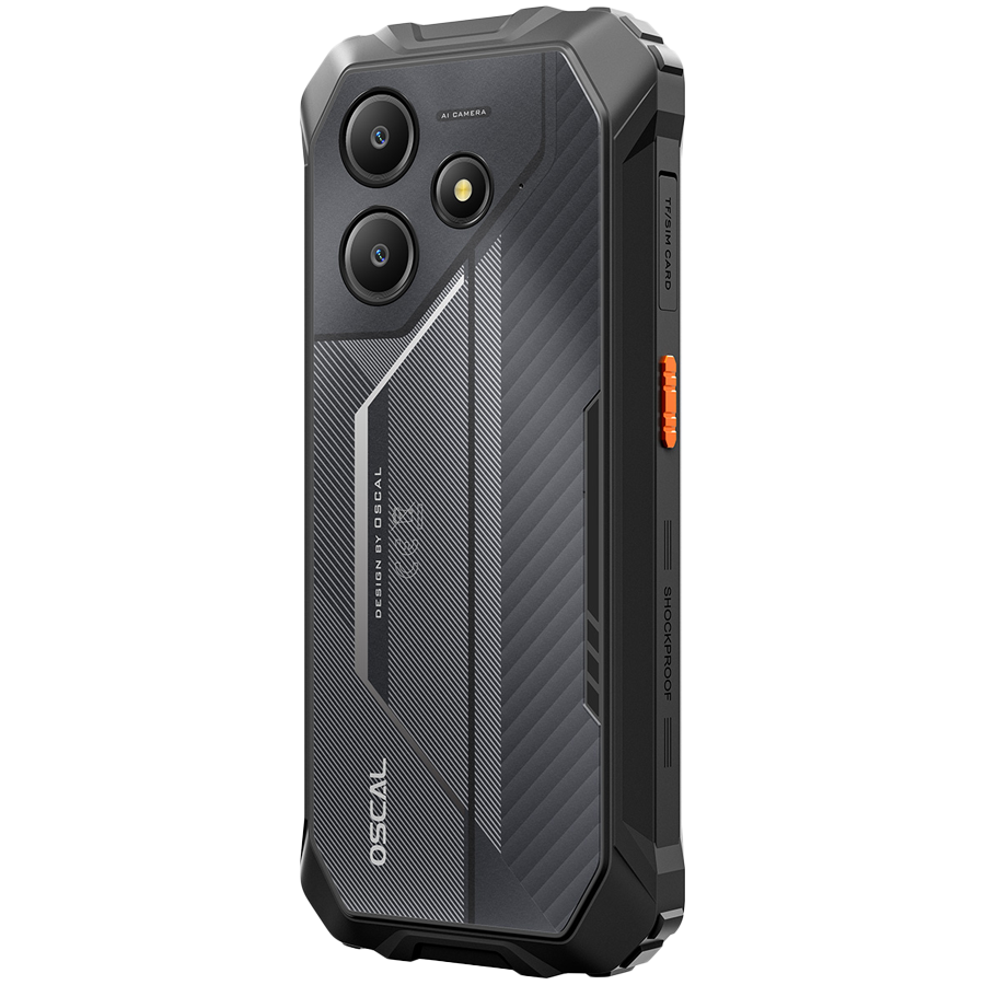 OSCAL Rugged smarthone Marine 2 LTE 6.56-inch HD 720x1612 90Hz Octa-core T615 up to 1.8 GHz RAM 4GB ROM 64GB Cam Rear 16MP Front 8MP 4G LTE WiFi BT Battery 11000mAh GPS+GLONASS+Beidou+Galileo & IP68/IP69K/MIL-STD-810H Android 15 Black