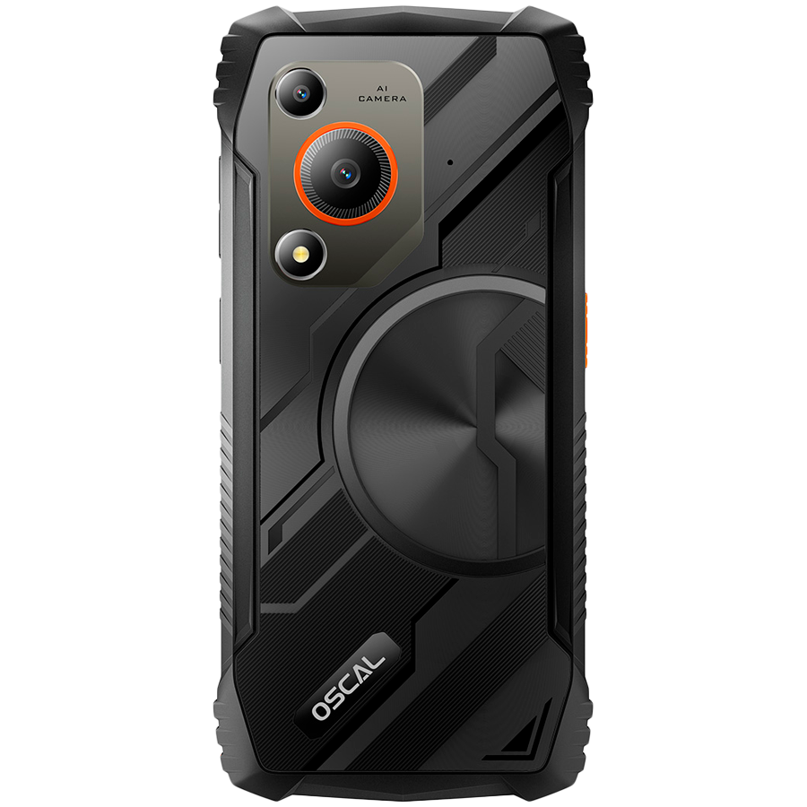 OSCAL Rugged smarthone Marine 1 LTE 6.56-inch HD 720x1612 90Hz Octa-core T615 up to 1.8 GHz RAM 4GB ROM 128GB Cam Rear 16MP Front 8MP 4G LTE WiFi BT Battery 5100mAh GPS+GLONASS+Beidou+Galileo & IP68/IP69K/MIL-STD-810H Android 15 Black