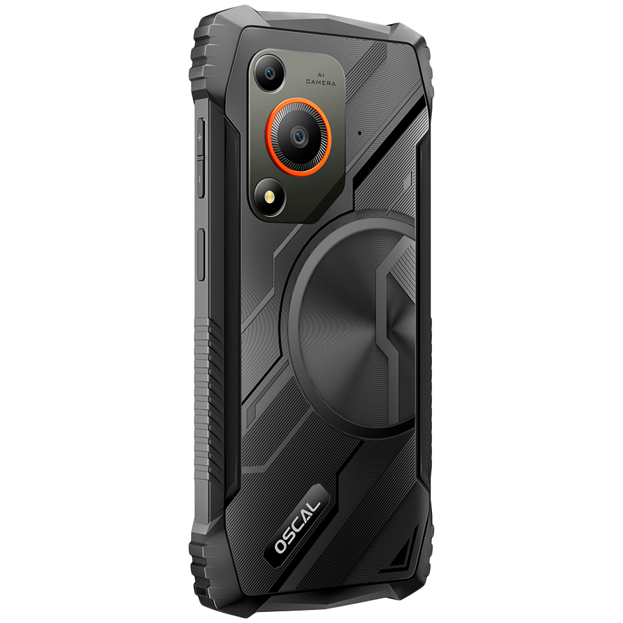 OSCAL Rugged smarthone Marine 1 LTE 6.56-inch HD 720x1612 90Hz Octa-core T615 up to 1.8 GHz RAM 4GB ROM 128GB Cam Rear 16MP Front 8MP 4G LTE WiFi BT Battery 5100mAh GPS+GLONASS+Beidou+Galileo & IP68/IP69K/MIL-STD-810H Android 15 Black