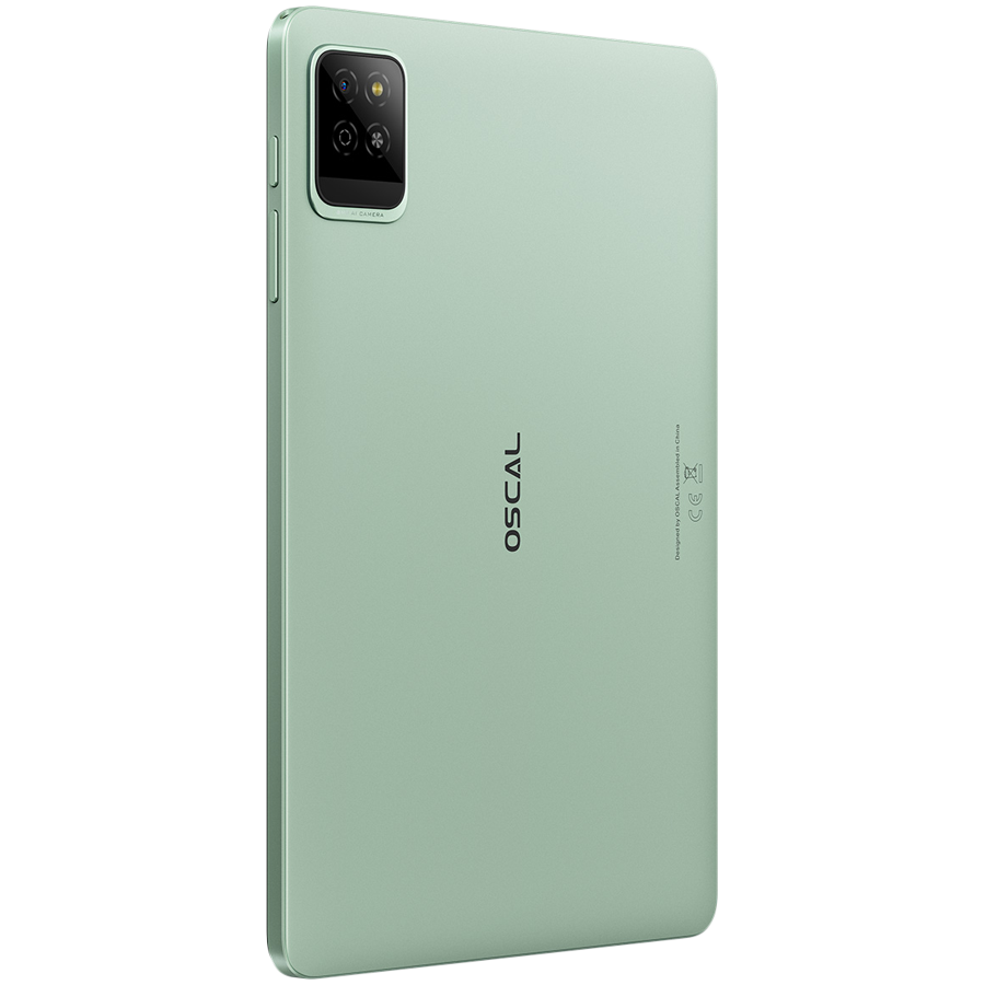 OSCAL PAD 30 WiFi 10.1-inch HD IPS 800x1280 Quad-core T310 up to 2.0 GHz RAM 4GB ROM 128GB Cam Rear 8MP Front 5MP WiFi5 BT 5.0 Battery 6600mAh Android 15 Hazel Green