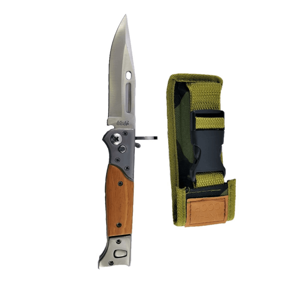 Cccp Ak47 Button Opening Folding Pocket Knife Medium