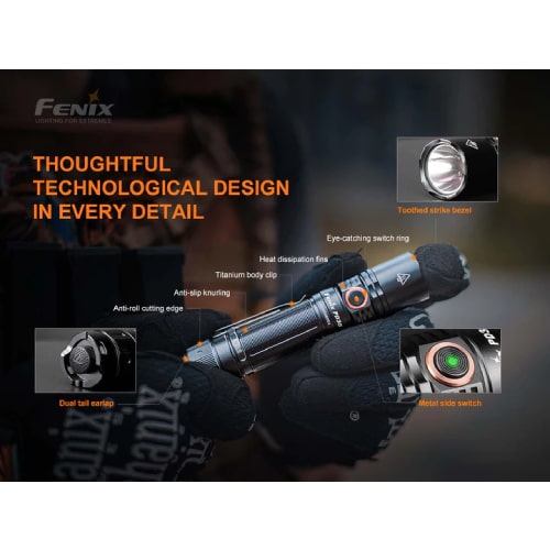 FENIX PD35 V3.0 Flashlight Black - 1700 Lumens