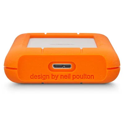 Seagate LaCie 1TB Rugged Mini USB-C; USB3.0; Drop; Crush and Rain Resistant - Silver and Orange.