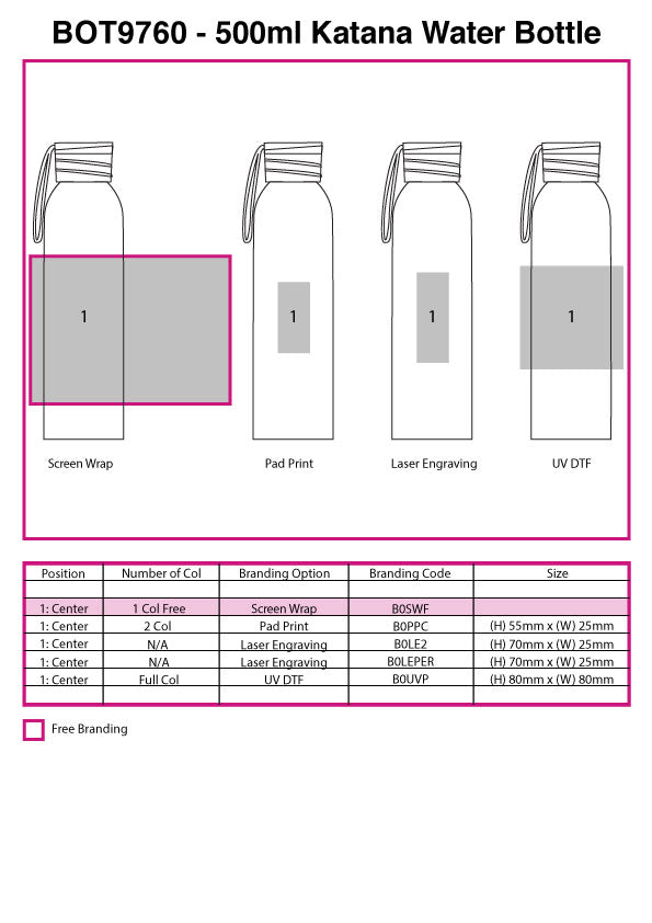 500ml Katana Water  Bottle