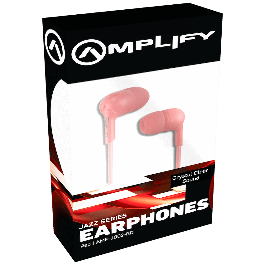 Amplify Jazz Series Earphones - Red - Guards On Duty Shop & Security Guards
