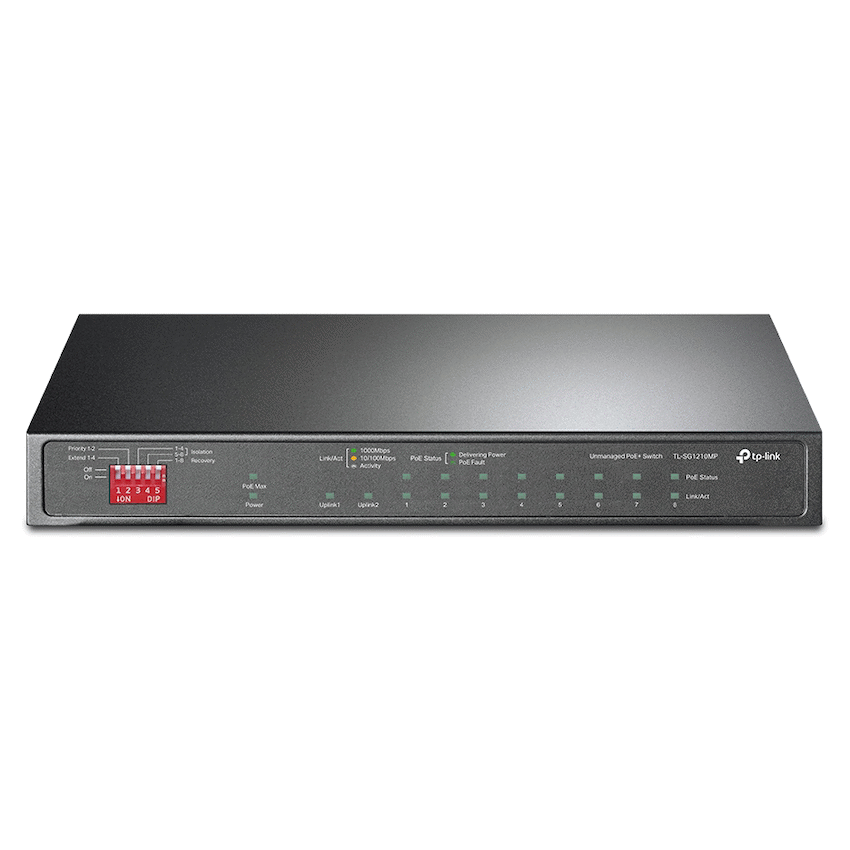 TL-SG1210MP 10-Port Gigabit Desktop Switch with 8-Port PoE+