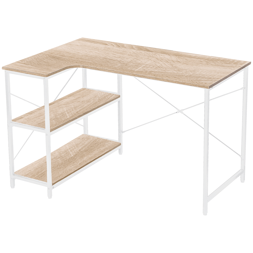 Everfurn Anthony Work Desk - Light Oak and White Frame - Guards On Duty Shop & Security Guards