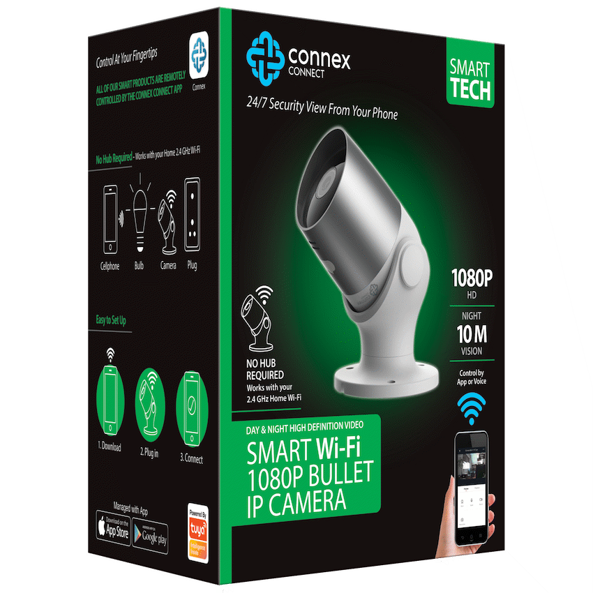 Smart Wi-Fi 1080P Bullet IP Camera - Outdoor - Guards On Duty Shop & Security Guards