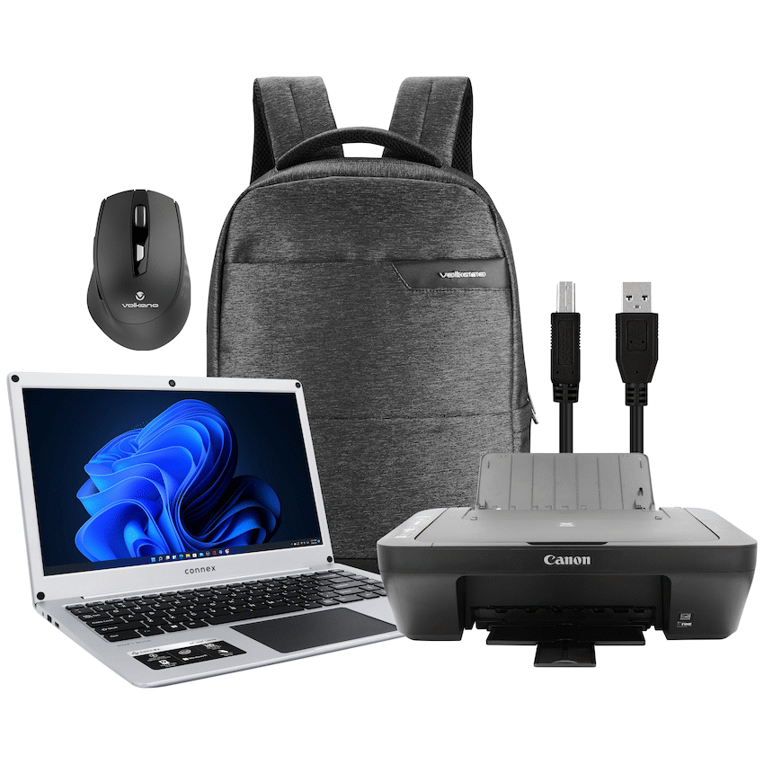 Connex Laptop L1430-PRO-SL256 - 14" Celeron N4020 8GB/256SSD W11HOME Printer+Bag+Mouse - Guards On Duty Shop & Security Guards