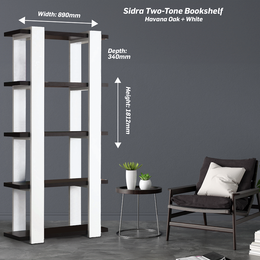 Everfurn Sidra Bookshelf - Guards On Duty Shop & Security Guards