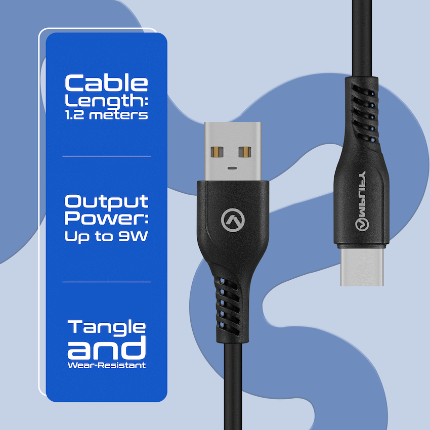 Amplify CoreCharge Series 1.2m USB-C Cable - Black - Guards On Duty Shop & Security Guards