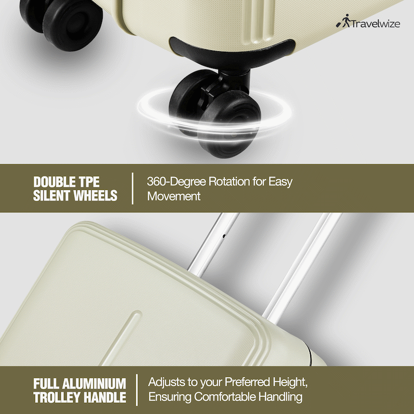 Travelwize Clipper PP 75cm 4-Wheel Spinner Luggage Beige