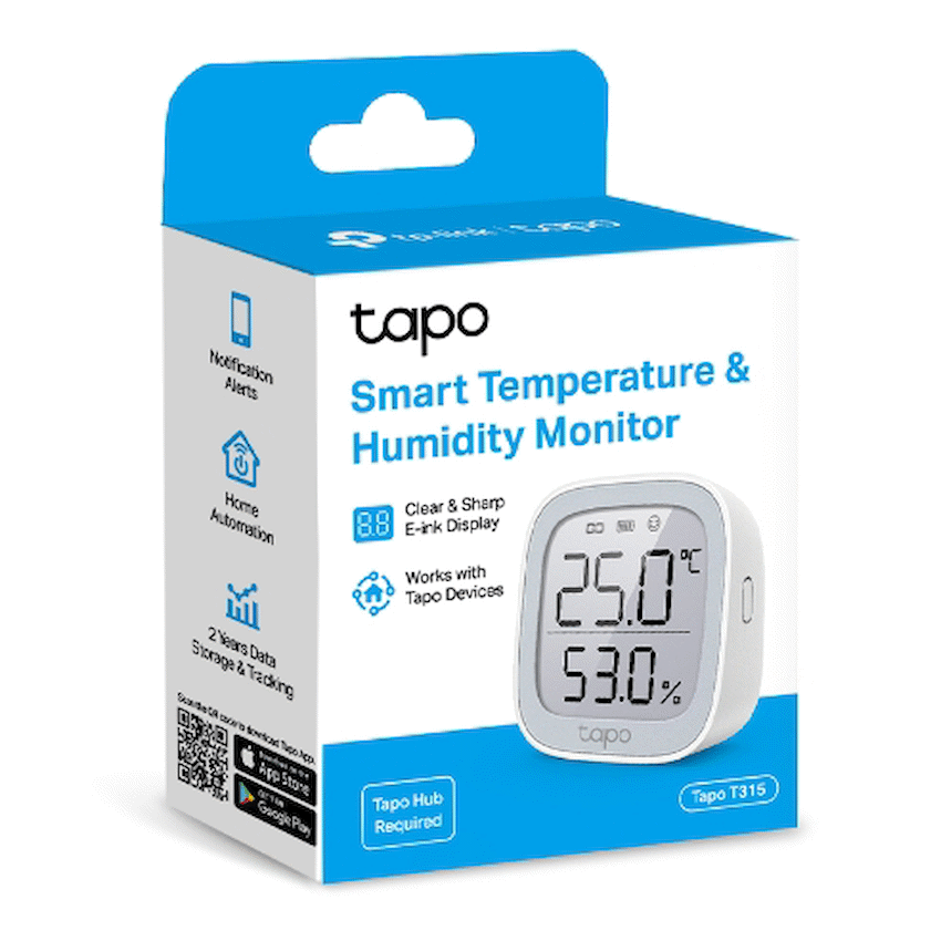 Tapo TP-Link Tapo T315 Smart 868mhz Temperature & Humidity Monitor
