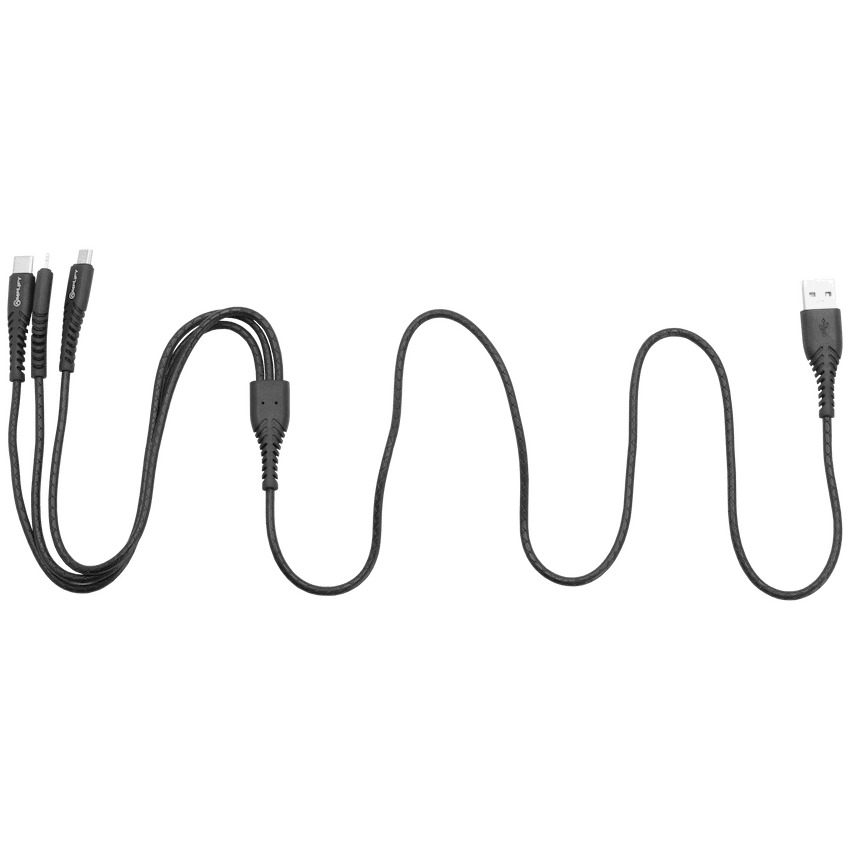 Amplify Linked Series 3-in-1 Charging Cable - Black - Guards On Duty Shop & Security Guards