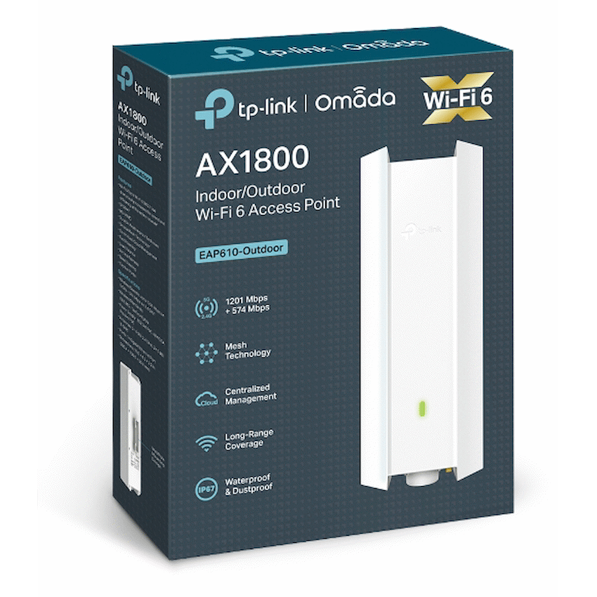 Omada TP-Link EAP610 AX1800 Indoor/Outdoor Wi-Fi 6 Access Point