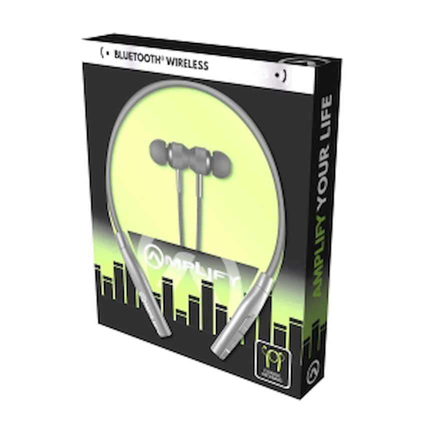 Amplify Cappella Series Bluetooth earphones with neckband - Black - Guards On Duty Shop & Security Guards