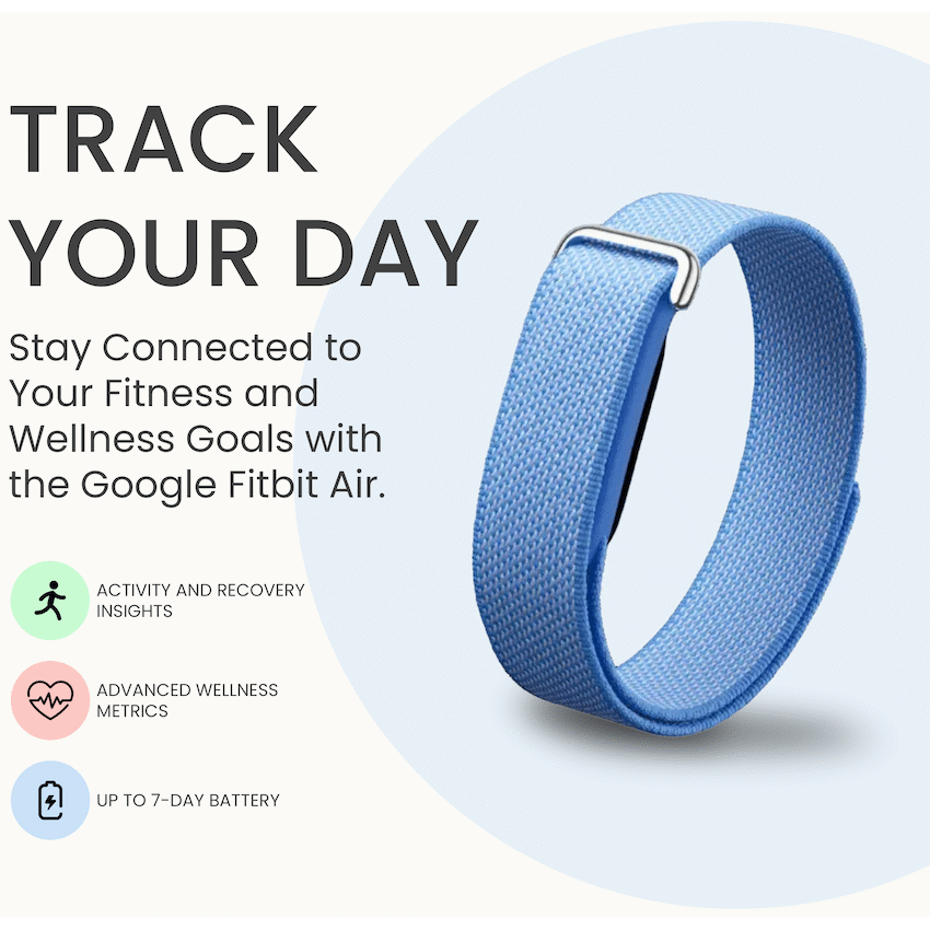 Google Fitbit Air Fitness Activity Tracker Band - Blue
