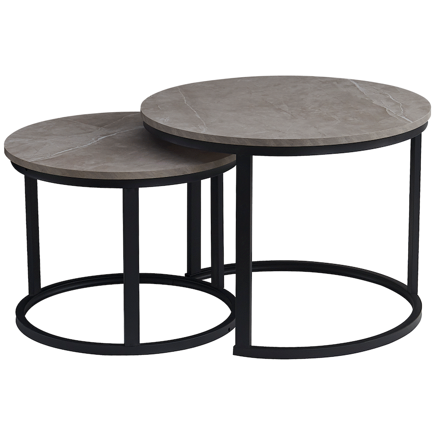 Everfurn Indus Nesting Coffee Table - Ash Grey - Extra Large (2 Piece) - Guards On Duty Shop & Security Guards