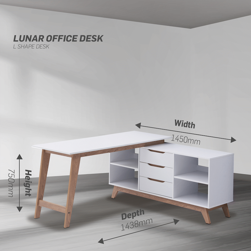 Everfurn Lunar Office Desk - 2 Boxes