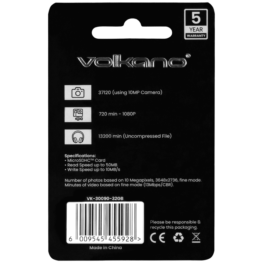 VolkanoX Volkano Micro Series Micro SD card 32GB - Class 10