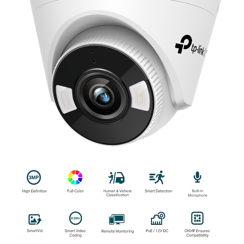TP-Link Vigi C430 3MP Full-Colour Turret Network Camera 2.8mm