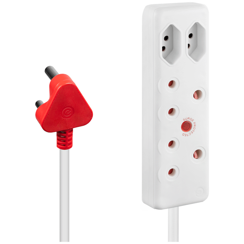 Ellies 4 Way Surge Extension Lead -5M - WT