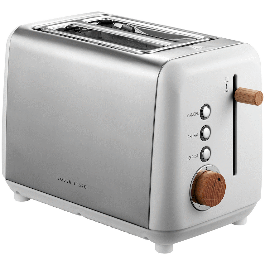 Boden Stark Anson Collection 2 Slice SS Toaster - White