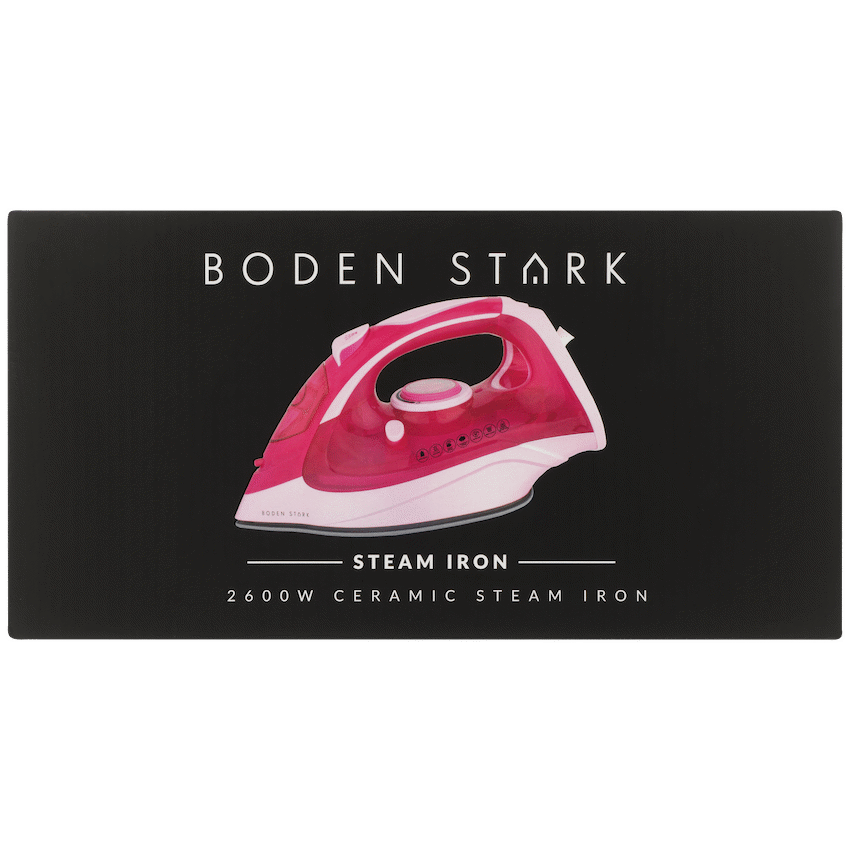 Boden Stark 2600W Ceramic Steam Iron - Pink