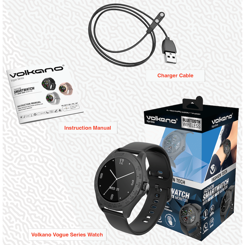 Volkano Vogue Series Fashion Smart Watch - Black