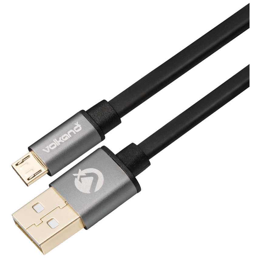 VolkanoX Couple Series Micro USB Premium Twin Pack 3m Charge/Data Cable - Black