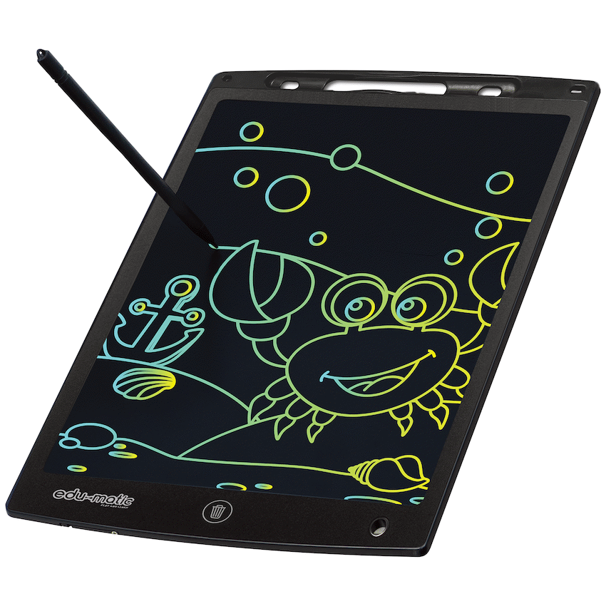 Edu-Matic Skribbler - 12in LCD Writing Tablet with 1 Delete Button - Guards On Duty Shop & Security Guards