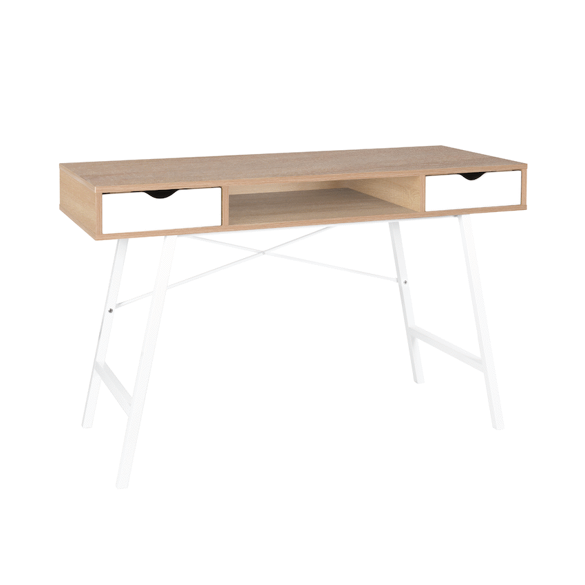 Everfurn Rain Work Desk - Study Desk with Two Drawers, Steel Frame, Adjustable Feet - Guards On Duty Shop & Security Guards