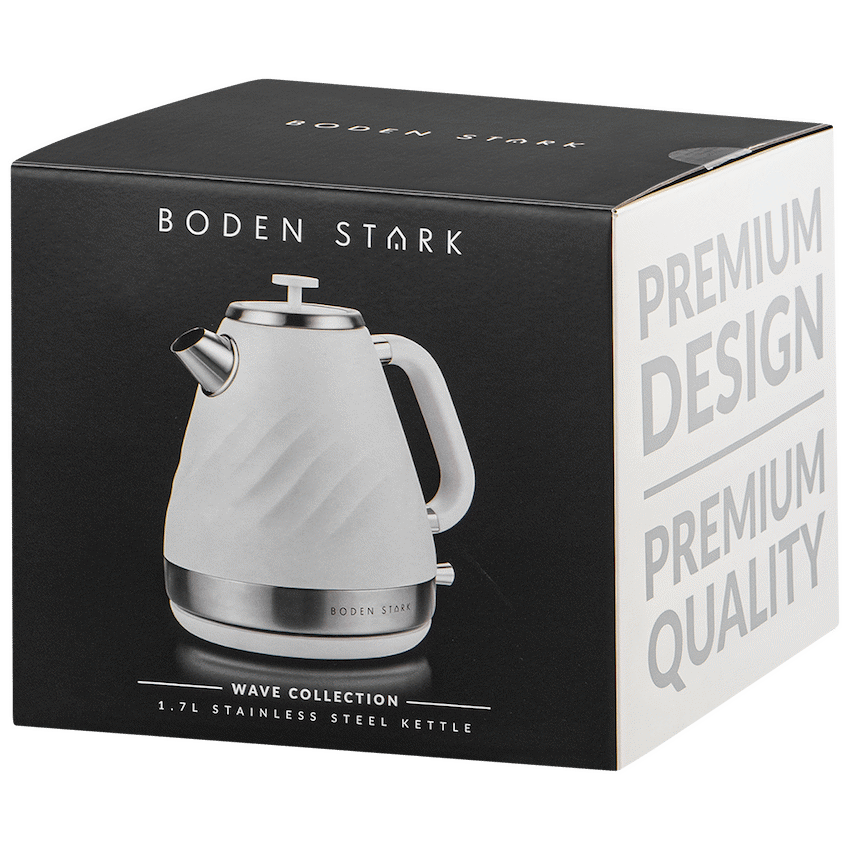 Boden Stark 1.7l Stainless Steel Kettle - White - Guards On Duty Shop & Security Guards