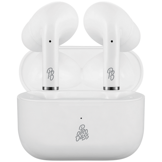 Pro Bass Pulse Buds True Wireless Earphones with Charging Case - White