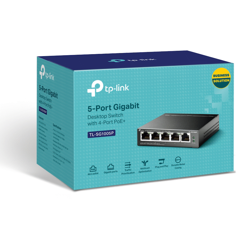 TL-SG1005P 5-Port Gigabit Desktop Switch with 4-Port PoE+