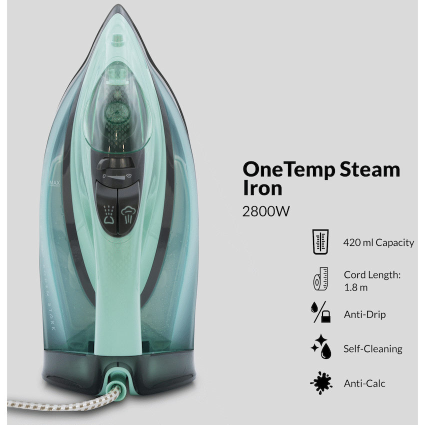 Boden Stark 2800w OneTemp Steam Iron - Guards On Duty Shop & Security Guards