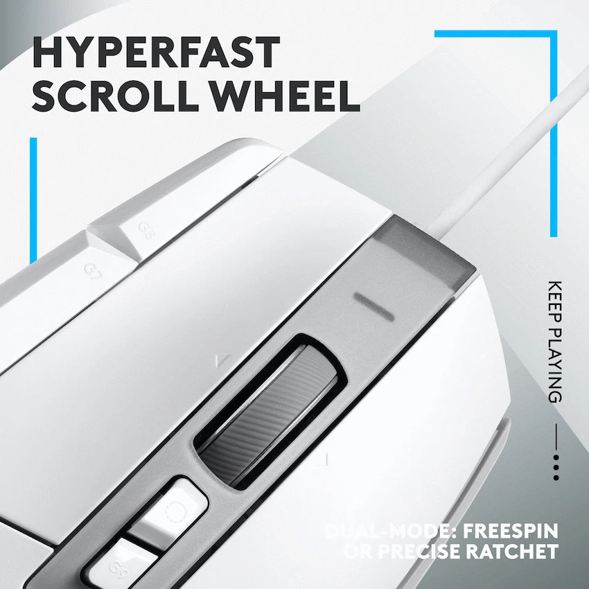 Logitech(R) G502 X Wired Gaming Mouse - White