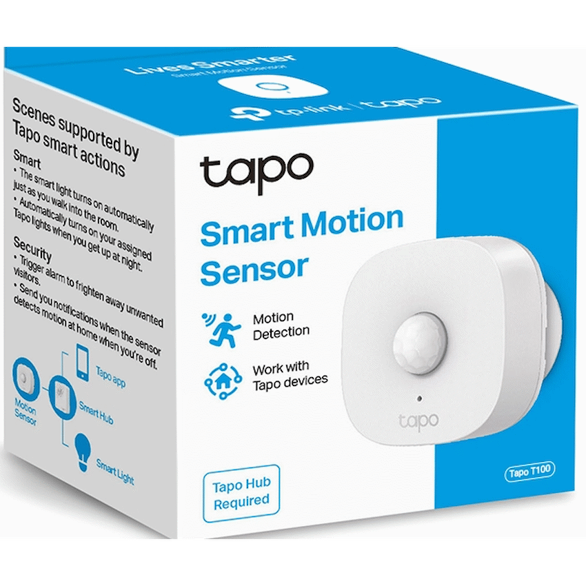 Tapo TP-Link Tapo T100 Smart 868mhz Motion Sensor - CR2032 Battery