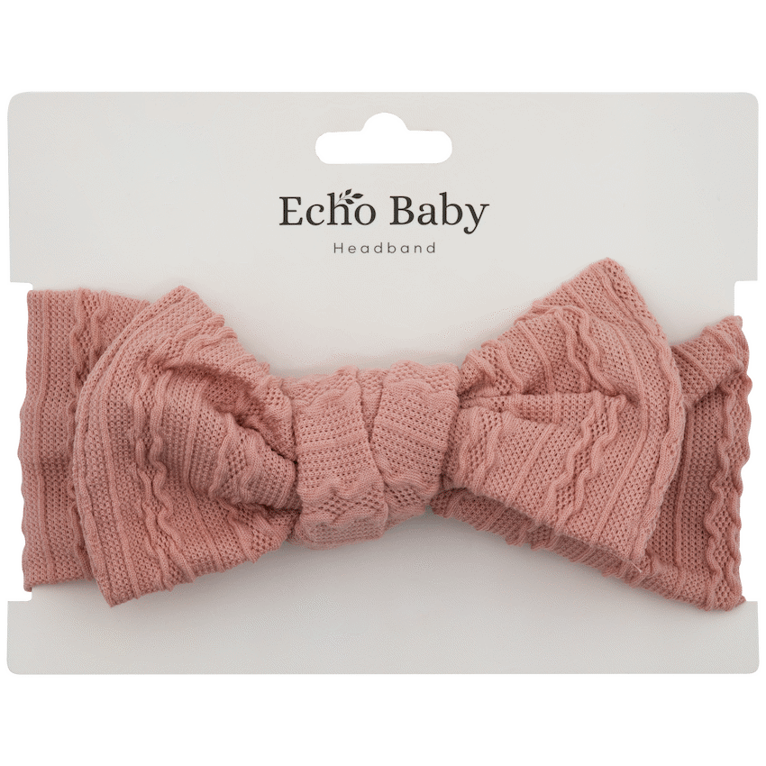 Echo Baby Bow Headband - Baby Pink - Guards On Duty Shop & Security Guards