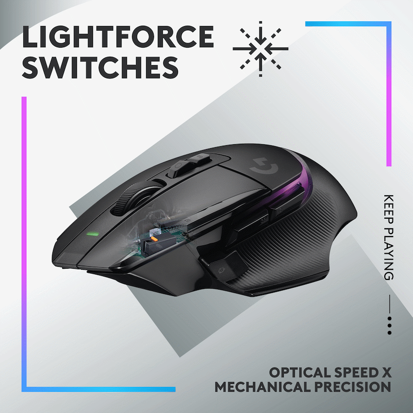 LogitechG Logitech(R) G502 X PLUS Wireless Gaming Mouse - Black