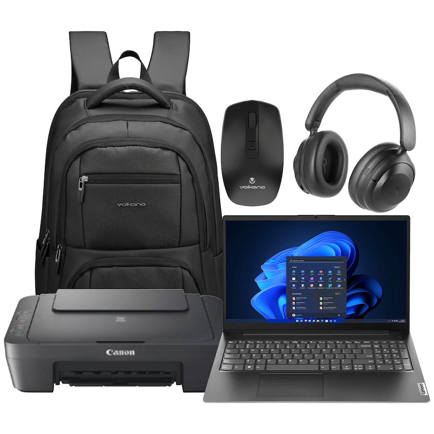 Lenovo Laptop 82YU015DSA - V15 AMD Ryzen 5 16/512 Printer+Bag+Mouse+Headphone