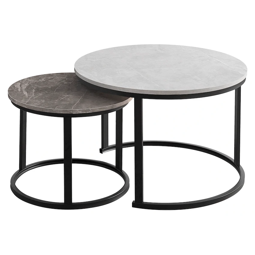 Indus Nesting Coffee Table Greyish - Guards On Duty Shop & Security Guards